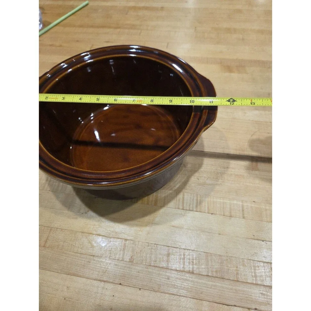 Vintage Hull Pottery Mirror Brown House 'N Garden Covered Casserole Dish 10 Inch
